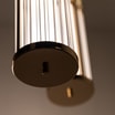 Lampa wisząca okrągła podstawa złota CALLY 3 - 3
