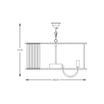 Lampa wisząca glamour złota PARIS 60 cm - 4