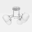 Lampa sufitowa 5 kloszy srebrna AJE-IRMA - 1