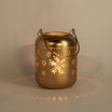 Lampion metalowy złoty 15,5 cm, mix wzorów - 3