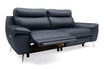 Sofa skórzana z funkcją relaks granatowa PERLE - 3