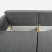 Sofa 3-osobowa szaroniebieska MEVI  - 5