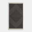 Dywan geometryczny EVIUM, czarny, 80x150 cm - 1