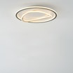 Plafon LED okrągły czarno-złoty LENS 50 cm - 1
