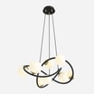 Lampa wisząca 8 kloszy kule czarno-złota NISYRO - 5