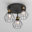 Lampa sufitowa czarno-złota PARKLA BASKET III - 2