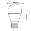 Żarówka LED E27 8W barwa ciepła ORO-E27-G45-TOTO-8W-WW - 5
