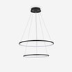 Lampa wisząca LED 2 pierścienie czarna MARSEILLE - 1