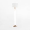 Lampa podłogowa z abażurem czarno-złota PERSEO - 1