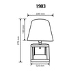 Lampa stołowa bambus abażur biały 27,5 cm - 2