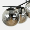 Lampa sufitowa 4 kuliste klosze czarna AURORA - 3