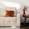 Sofa rozkładana z pikowaniem beżowa LILA - 3