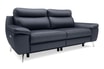 Sofa skórzana z funkcją relaks granatowa PERLE - 2