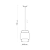 Lampa wisząca rattanowa biała BOHO 20 cm - 3