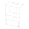 Korpus QUBIK 60x77 dębowy z czarnym okapem OKPZH19EF - 2