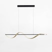 Lampa wisząca LED Wi-Fi czarno-złota Q-SWING z pilotem - 2