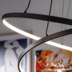 Lampa wisząca LED 2 pierścienie czarna BRENO 80 cm - 2