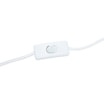 Lampa stołowa biała w złote pasy, ceramiczna podstawa - 4