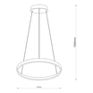Lampa wisząca LED pierścieniowa czarna BRENO 60 cm - 2