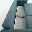 Sofa 3-osobowa rozkładana szaroniebieska LORA - 6