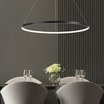 Lampa wisząca LED pierścieniowa czarna HORIK 60 cm - 2