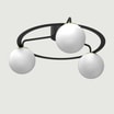Lampa sufitowa 3 klosze kule czarno-złota BALLO III - 1