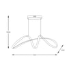 Lampa wiszaca LED złota FERMI - 3