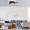 Lampa sufitowa LED z ramką kwadratowa czarna DOMINO - 4
