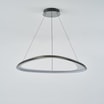 Lampa wisząca LED chromowana czarna GETAFE 85 cm - 1