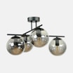 Lampa sufitowa 4 kuliste klosze czarna AURORA - 1