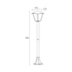 Lampa  stojąca zewnętrzna LANTERN  czarna - 2