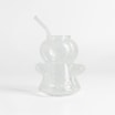 Szklanka świąteczna ze słomką GINGERBREAD przezroczysta 400 ml - 2