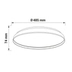 Plafon LED 60W czarny ORO NUBE - 4