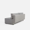 Sofa rozkładana 3-osobowa szara GRIS - 4