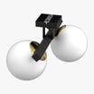 Lampa sufitowa 2 klosze kule czarno-złota IDRIS II - 4