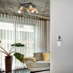Lampa sufitowa z 4 reflektorkami regulowana złota AURORA - 6