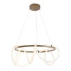 Lampa wisząca LED z pierścieniem złota BALBO - 1