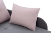 Sofa rozkładana szaro-różowa LETTO lewa - 6