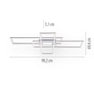 Lampa sufitowa LED 48W chrom ASMIN z pilotem - 6