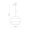 Lampa wisząca abażur TRIO JUTA - 5