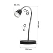 Lampa biurkowa LED czarna ORO LARUS - 2