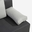 Sofa 3-osobowa rozkładana czarno-szara BORGO - 3