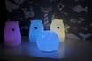 Lampka nocna silikonowa różowa LED RGB MIŚ - 9