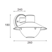 Kinkiet outdoorowy IP44 czarny ECLIPSE - 2