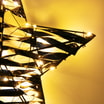 Dekoracja LED czarna gwiazda 30 cm - 2