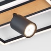 Lampa sufitowa LED z reflektorem geometryczna drewno KORDA - 2