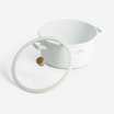 Komplet garnków GERLACH z pokrywkami NATUR ENAMEL biały - 2