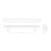 Uchwyt czarny PORTO BEN 21,3 cm - 2