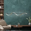 Lampa wisząca LED Wi-Fi czarno-złota Q-SWING z pilotem - 5