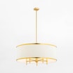 Lampa wisząca abażur biało-złota ABBANO - 2